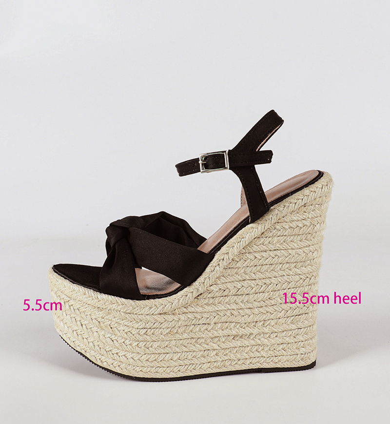 Wedge Espadrille Women - LIHUAMAO 15.5cm Topuklu Kadın Sandaletleri Bilek