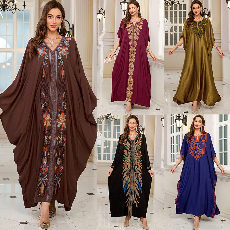 Cover Up Kaftan - Kadınlar İçin İşlemeli Uzun Kaftanlar Büyük