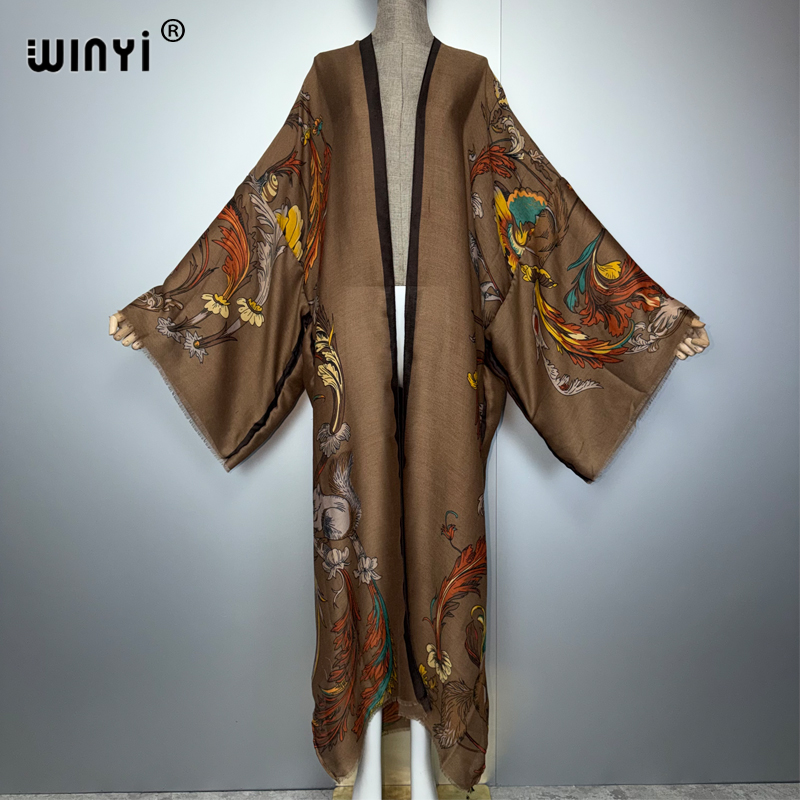 WINYI Afrika Boho Kimono Maxi  - Cover Up Kaftan incelemesi ve fiyatı