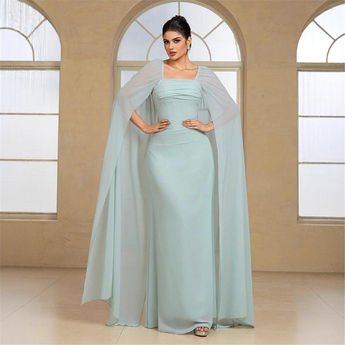 Şık Uzun Abiye Elbise Düz Renk - Linen Dress Wrap incelemesi ve fiyatı